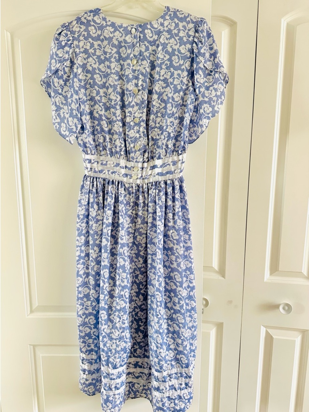 Talbots Blue and White Floral Maxi Dress - Picture 2 of 8